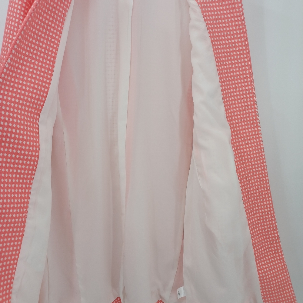 Halogen Coral Dot Print Open Front Coat Small NWOT - Picture 7 of 10